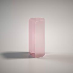 Olaf Pink Cast Glass Side Table by Fred and Juul