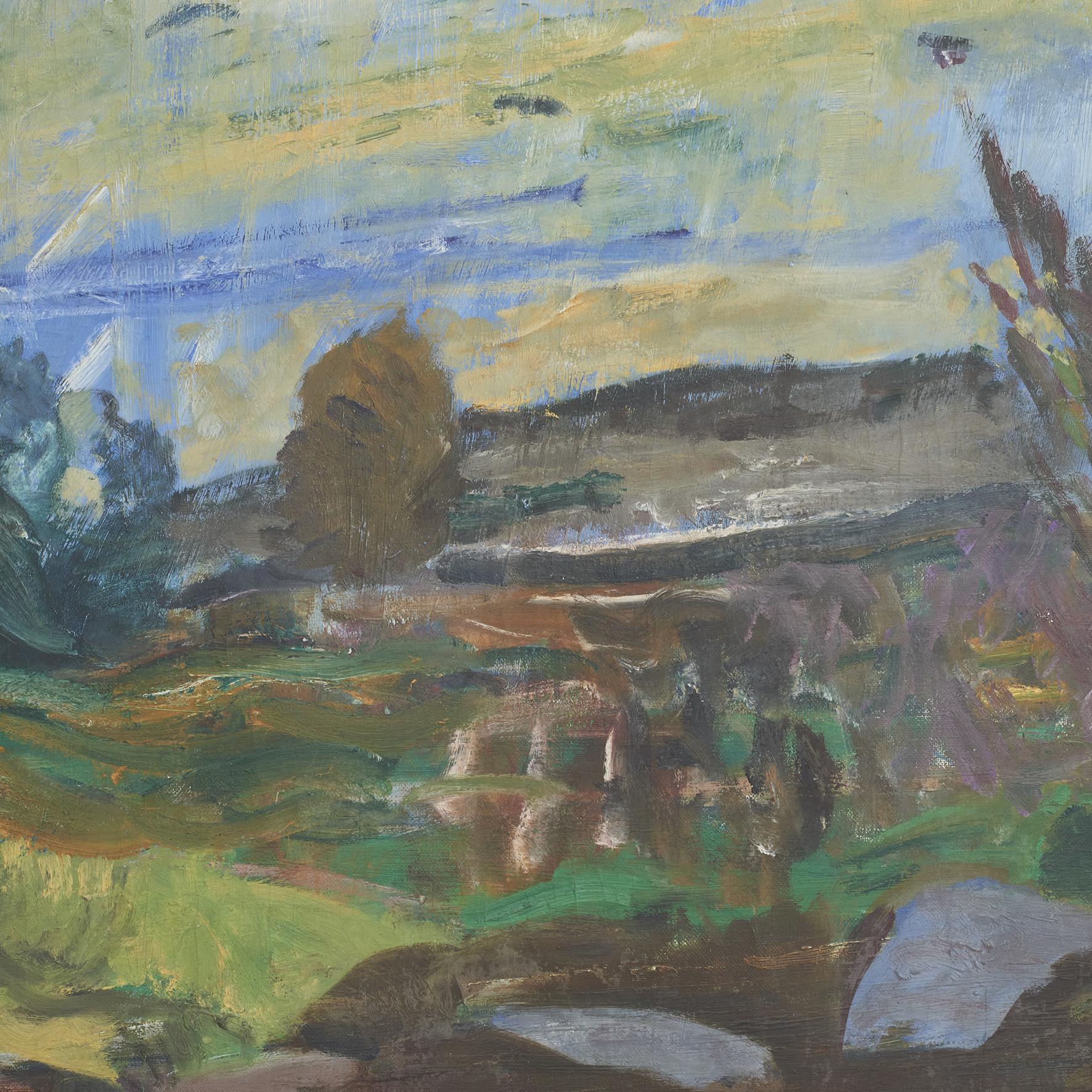 Danish Olaf Rude, Landscape Painting, Bornholm, Denmark