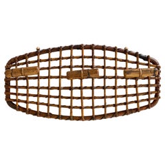 Olaf von Bohr per Bonacina Appendiabiti in bambù e rattan