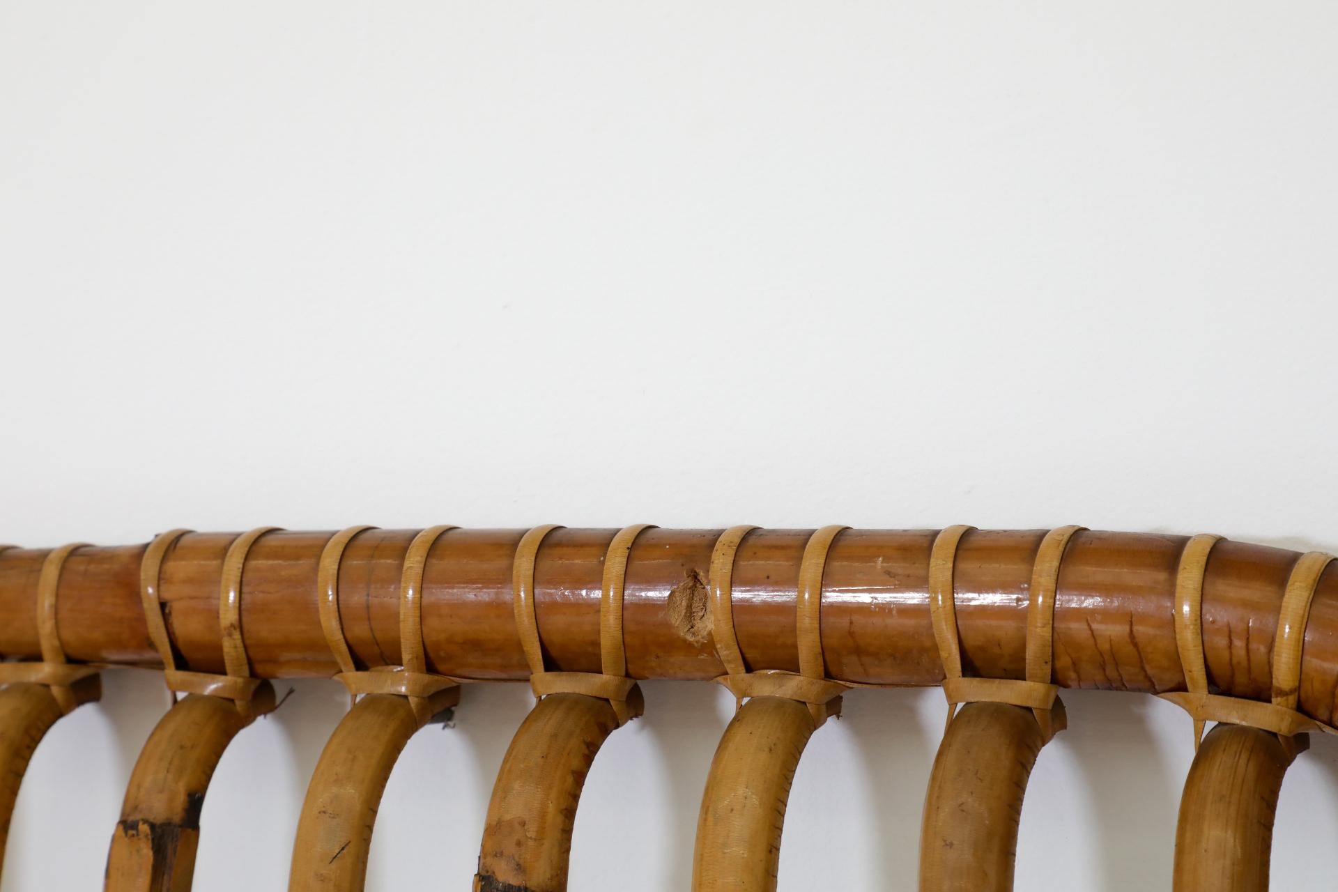 Franco Albini Inspired Bamboo Coat Rack with Hooks, 1960s For Sale 4