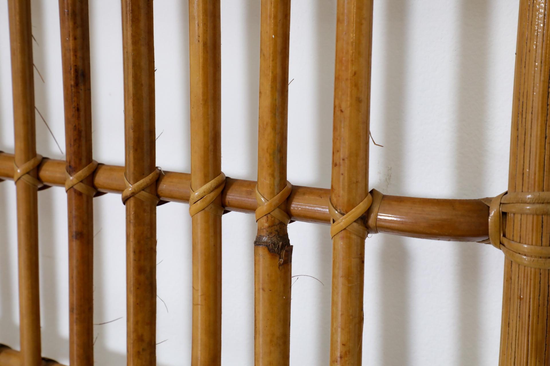 Franco Albini Inspired Bamboo Coat Rack with Hooks, 1960s For Sale 9
