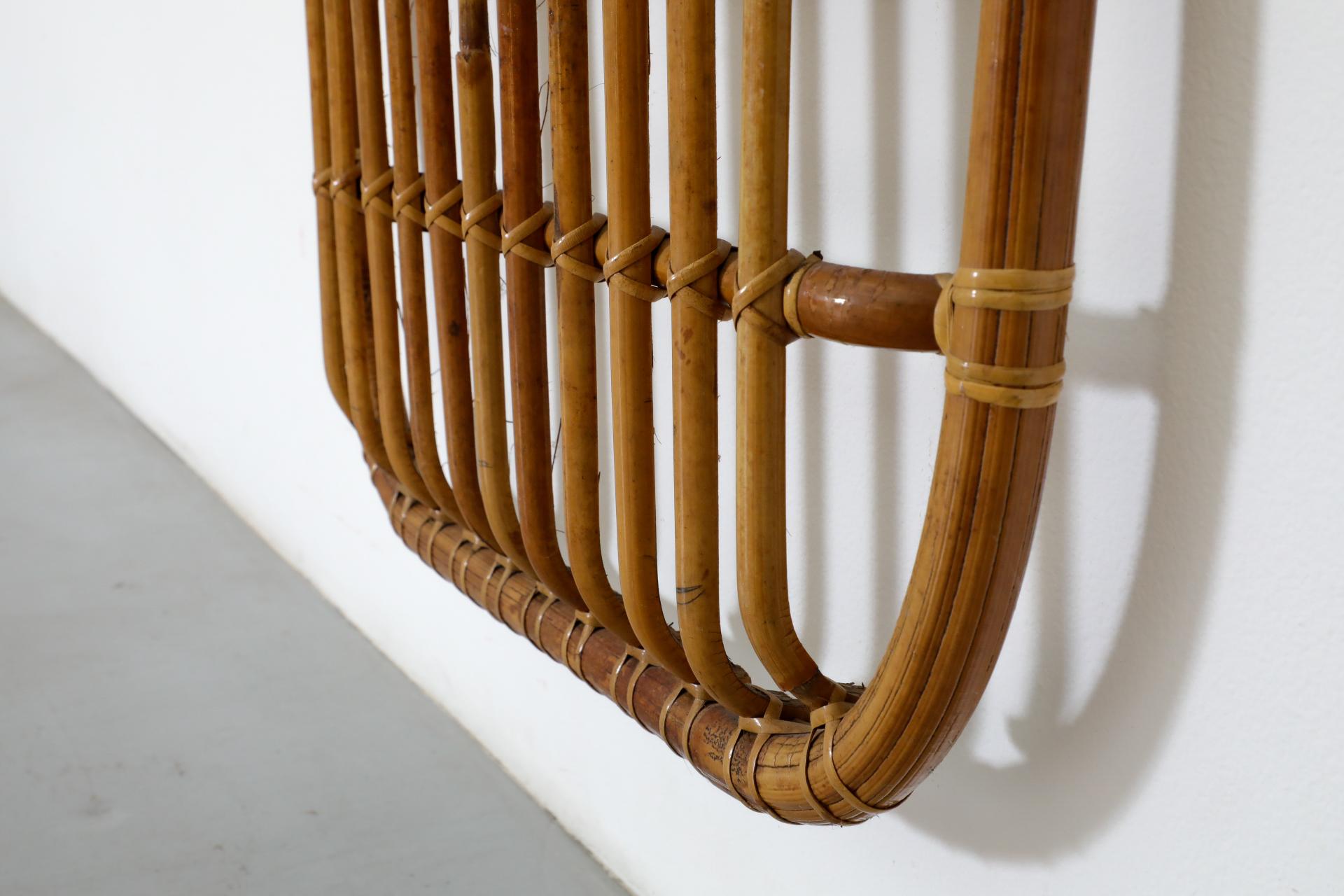 Franco Albini Inspired Bamboo Coat Rack with Hooks, 1960s For Sale 10