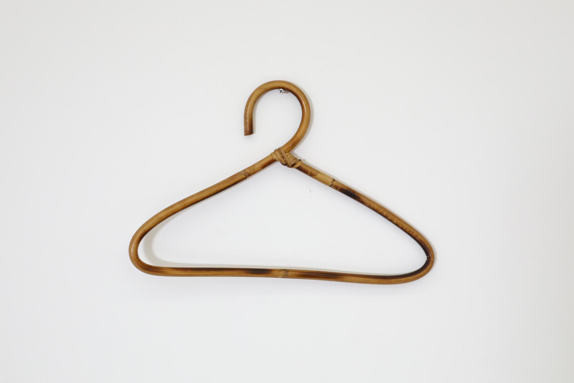 Franco Albini Inspired Bamboo Coat Rack with Hooks, 1960s For Sale 11