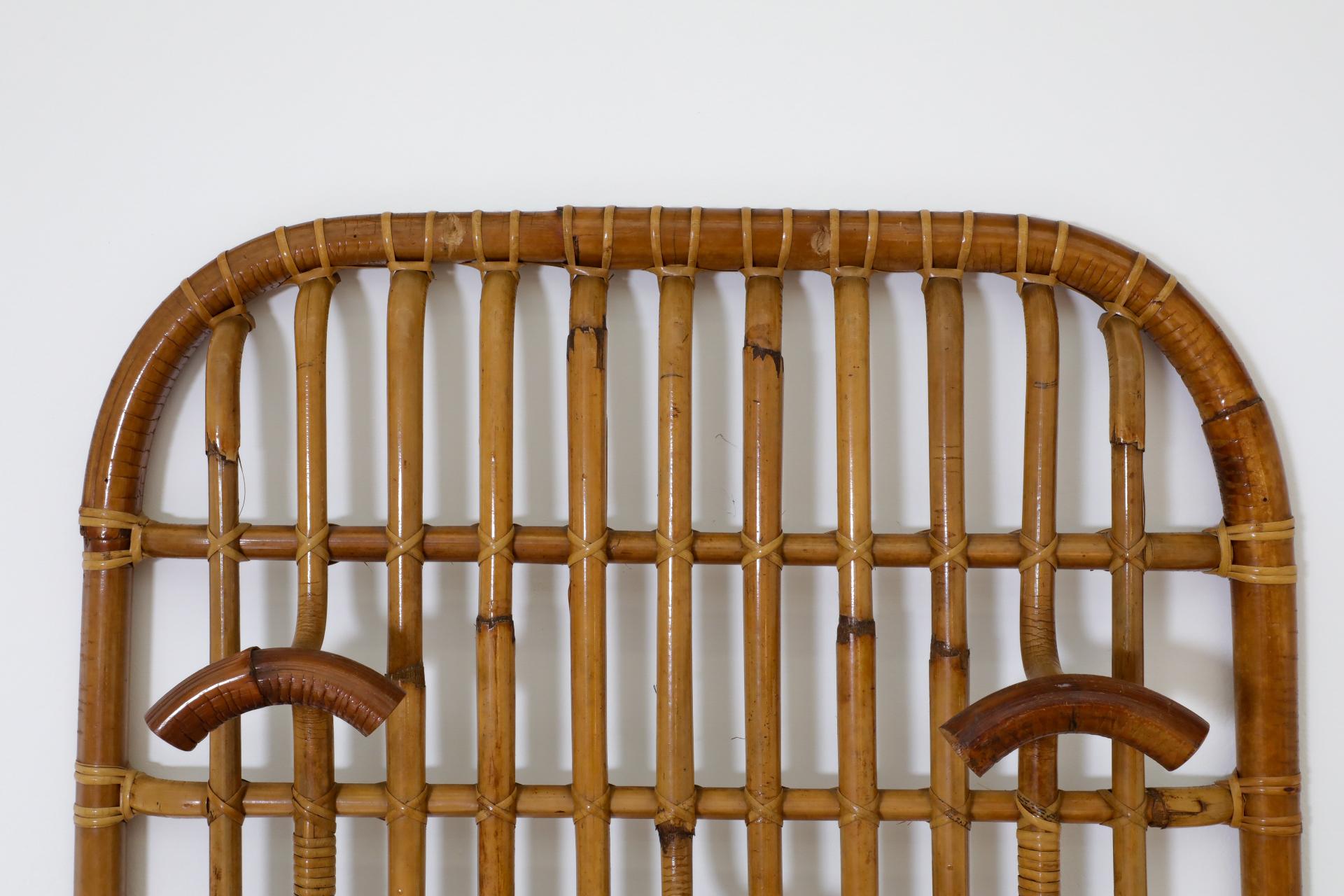 20th Century Franco Albini Inspired Bamboo Coat Rack with Hooks, 1960s For Sale