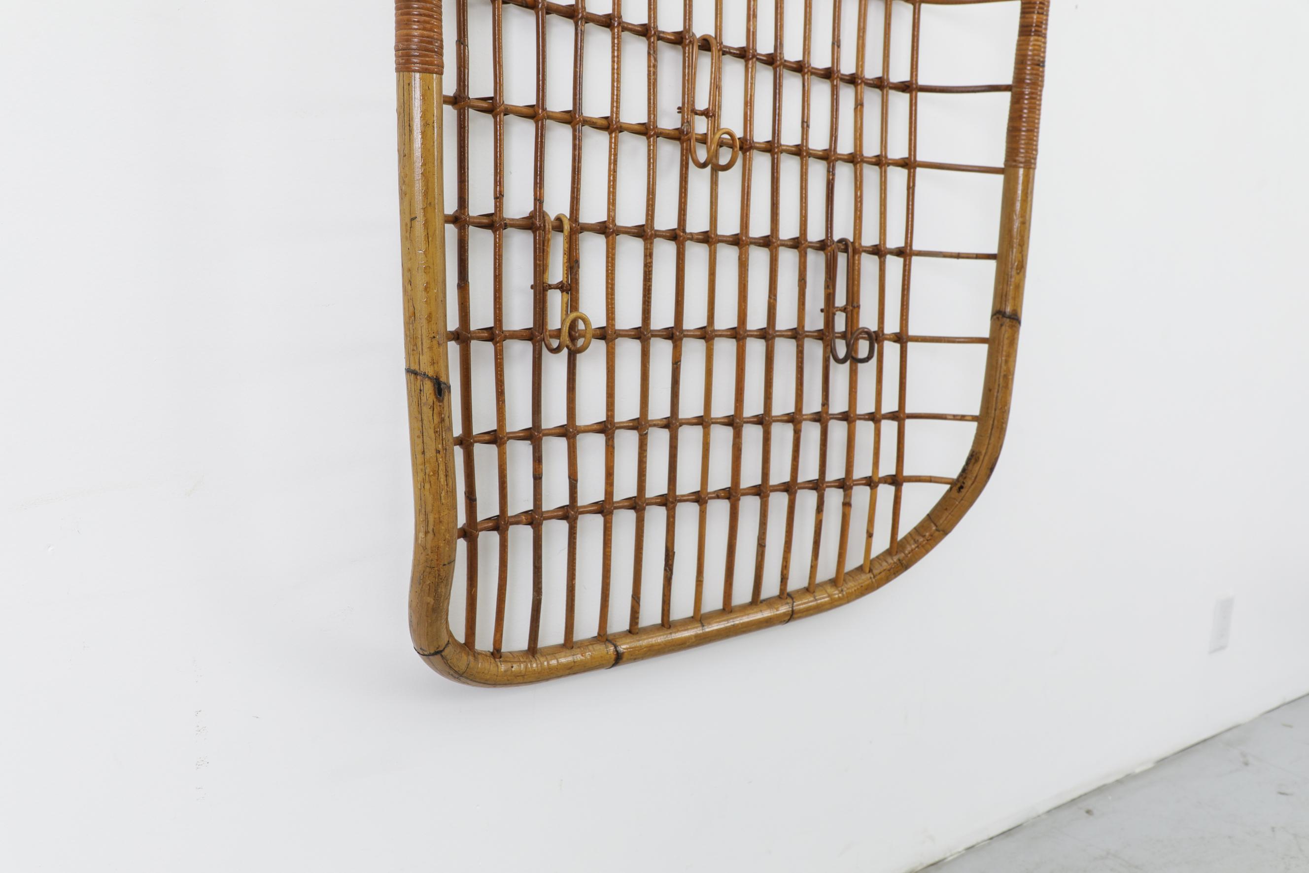 Olaf von Bohr for Bonacina Bamboo Coat Rack with Hooks, Italy, 1960's 1