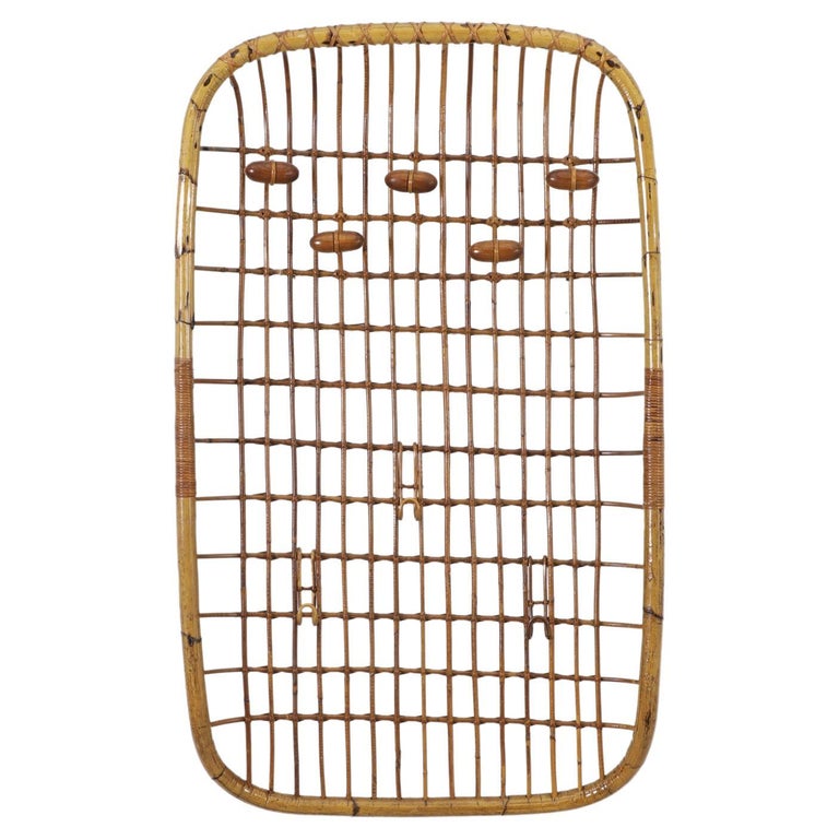 Olaf von Bohr for Bonacina bamboo coatrack with hooks, 1960s, offered by Amsterdam Modern