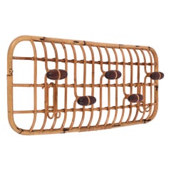 Olaf von Bohr per Bonacina Appendiabiti italiano in bambù e rattan, Italia 1960s