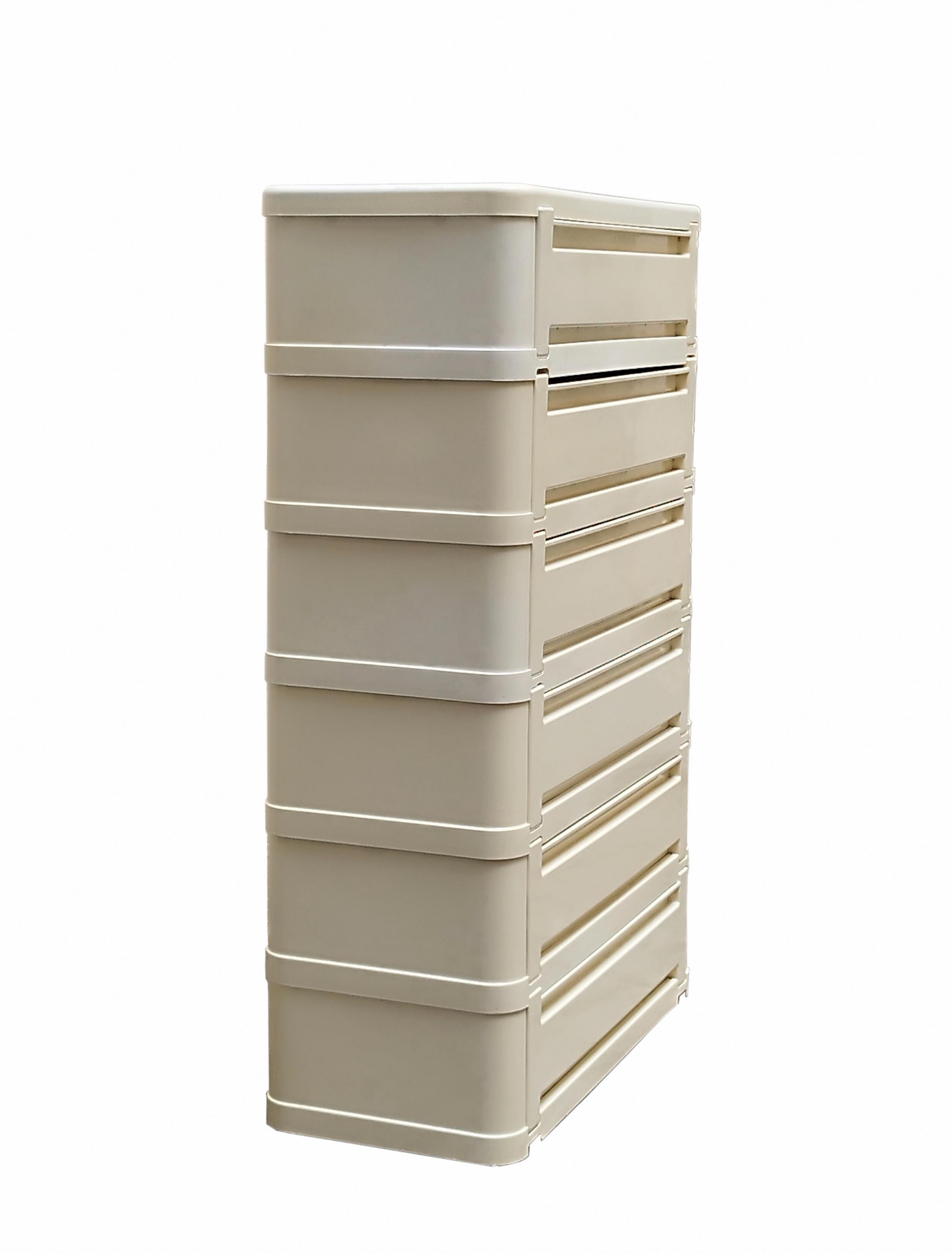 Mid-Century Modern Olaf Von Bohr for Kartell Mod. 4963 Chest of Drawers, I§taly 1970s For Sale