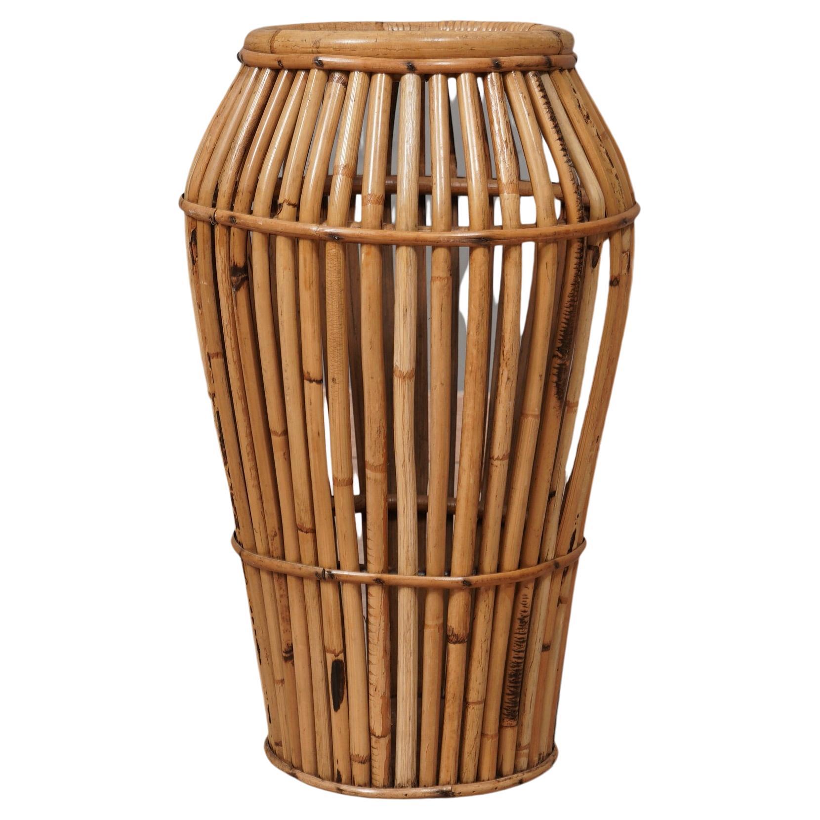 Olaf Von Bohr per Bonacina Rattan and Wicker Umbrella Stand, 1960 at
