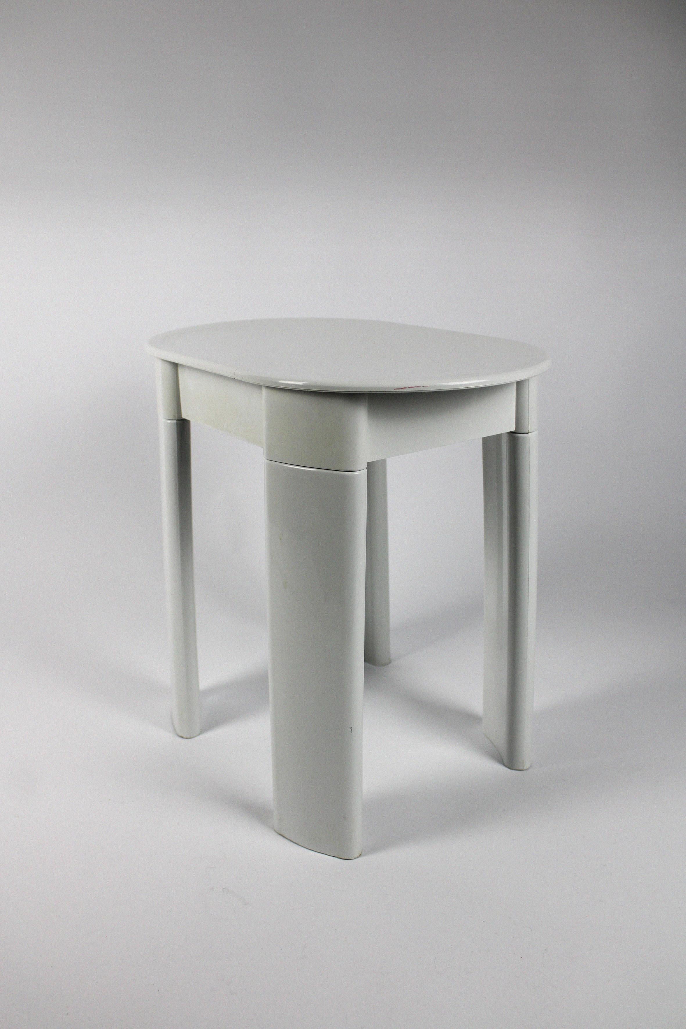 Italian Olaf Von Bohr Side Table Space Age Stool Gedy Plastic Italy 1970's For Sale