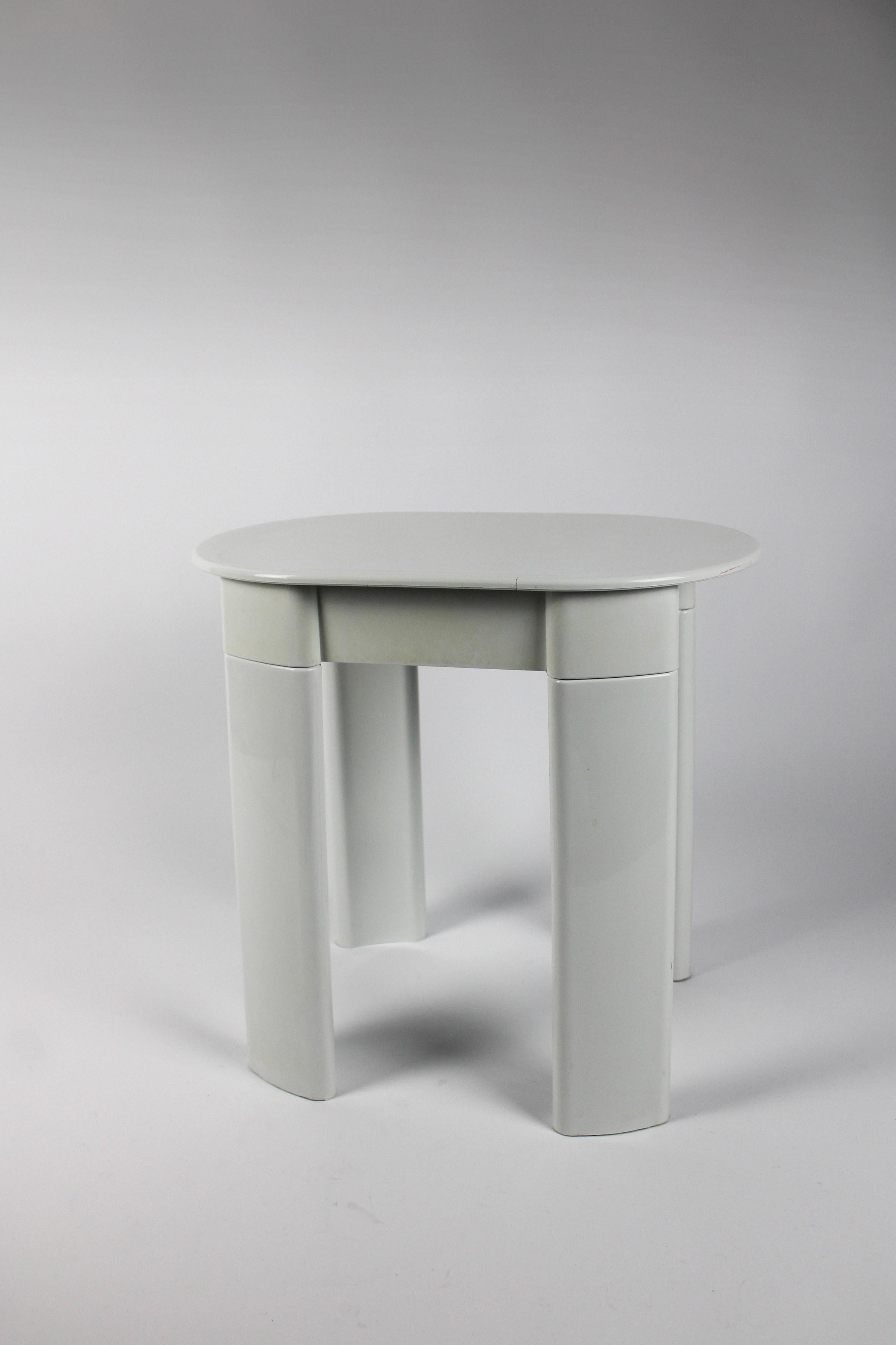 Late 20th Century Olaf Von Bohr Side Table Space Age Stool Gedy Plastic Italy 1970's For Sale