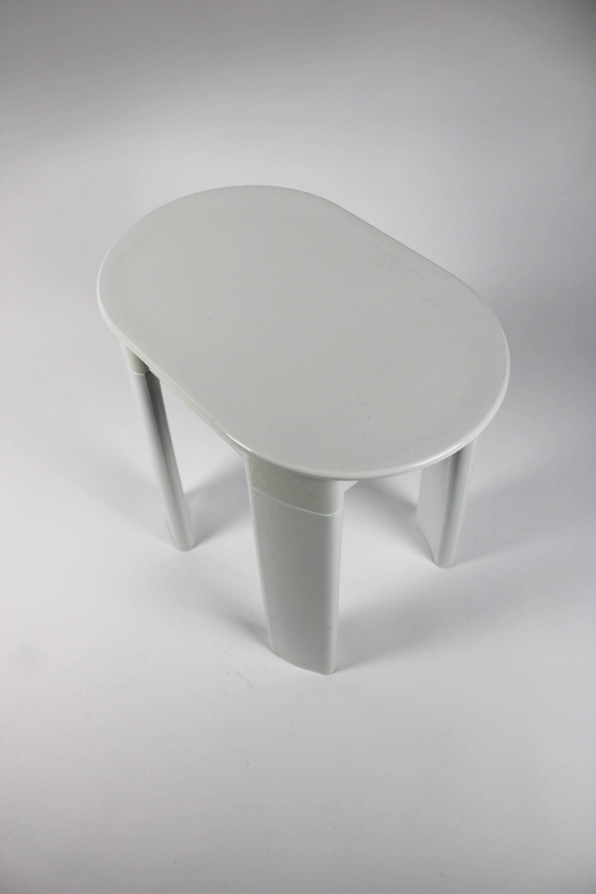 Olaf Von Bohr Side Table Space Age Stool Gedy Plastic Italy 1970's For Sale 1