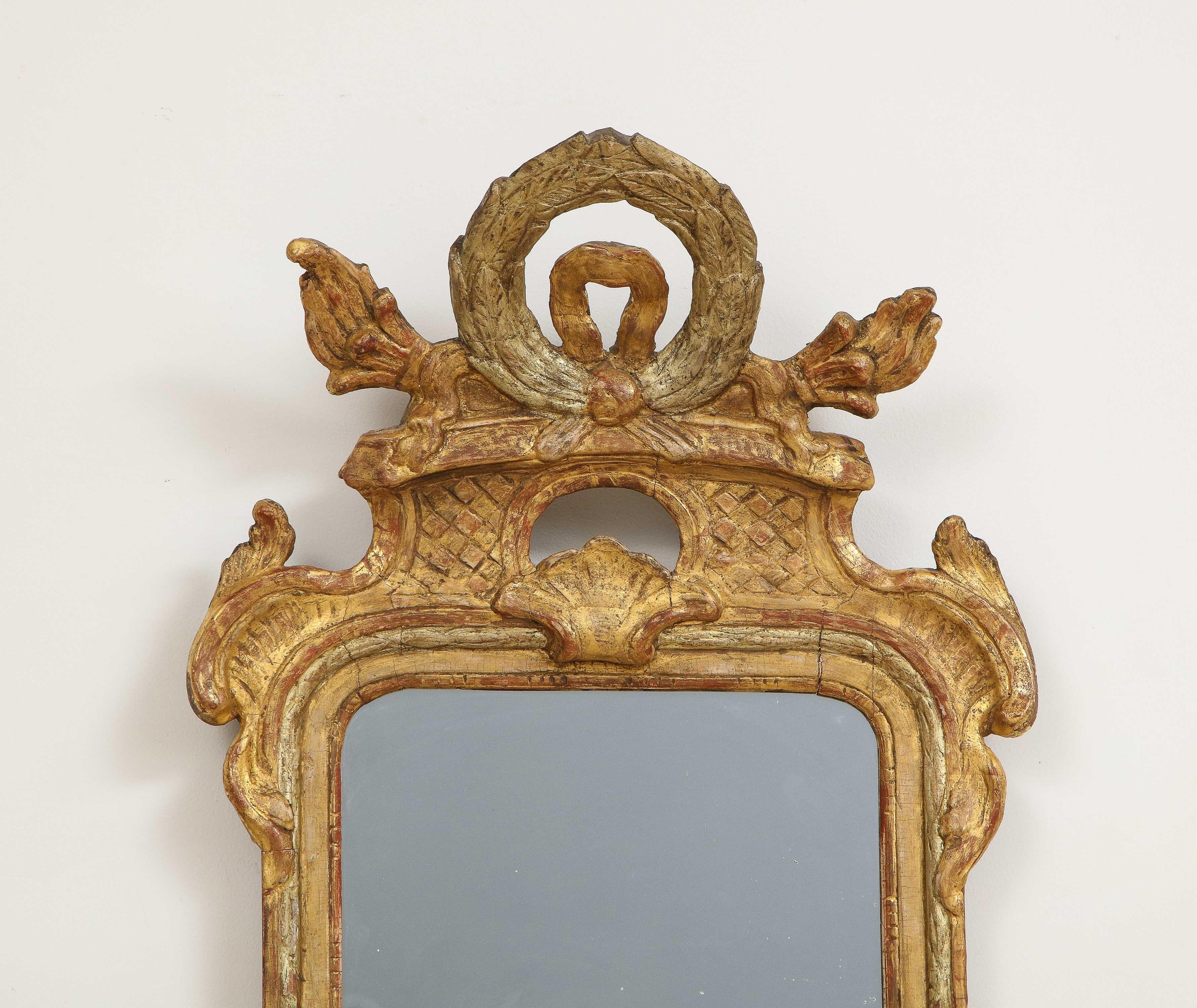Olaf Wetterberg (1745 Sweden 1803), Rococo Mirrors, Pair, circa 1760 In Distressed Condition In New York, NY