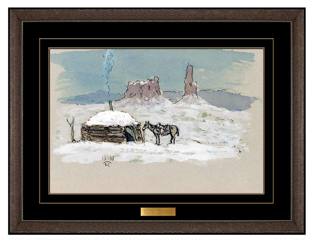 Olaf Carl Wieghorst Authentic and Original Gouache Painting, Professionally Custom Framed and listed with SUBMIT BEST OFFER Option

Accepting Offers Now: The item up for sale is a very rare Ink and Gouache painting by Olaf Wieghorst that retails for