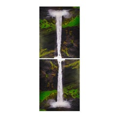 Contact is Content at Seljalandsfoss:: 2 C-Prints:: Diptyque:: Photographie en couleur