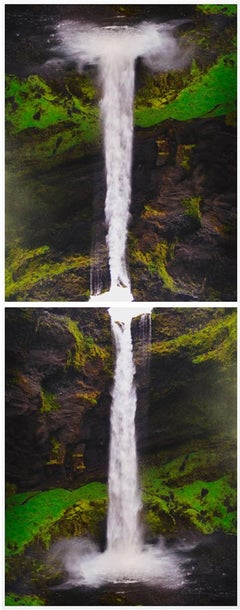 Contact is Content at Seljalandsfoss, 2 C-Prints, Diptych, Color Photography