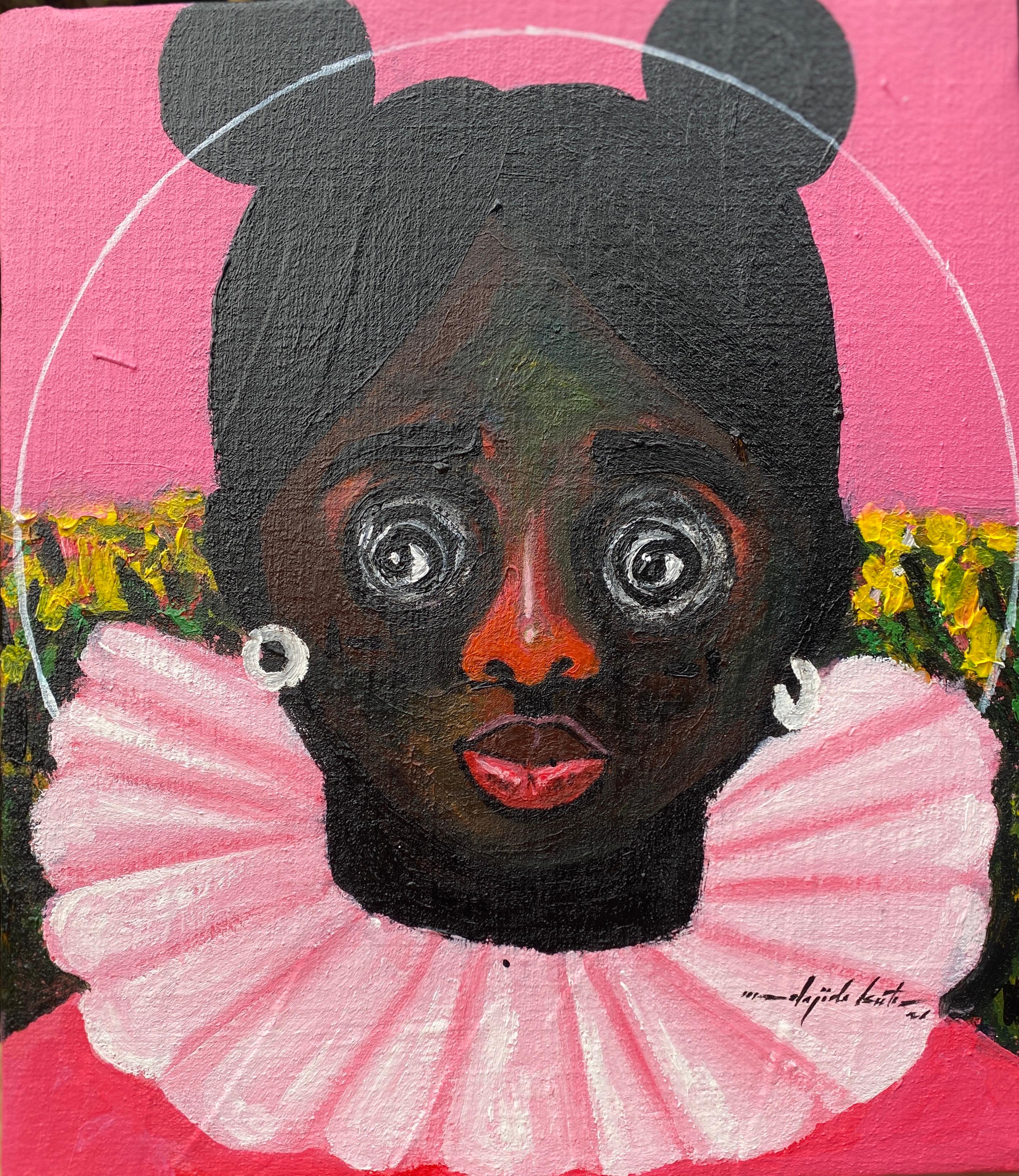 Olajide Kuti Portrait Painting - Beyond The Pretty Faces 4 -21st Century Contemporary, Figurative Portrait, Women