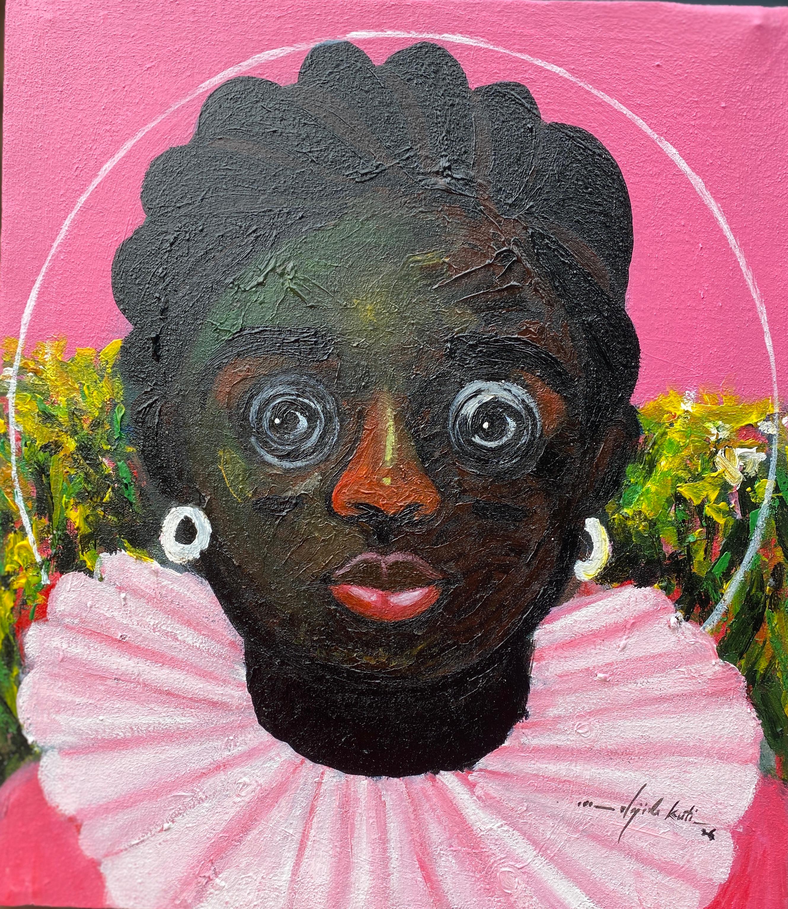 Olajide Kuti Portrait Painting - Beyond The Pretty Faces 6 -21st Century Contemporary, Figurative Portrait, Women