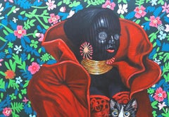 Expectancy - 21st Century, Contemporary, Figurative Abstraction, Floral, Women