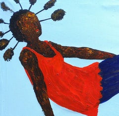 Floating Bloom -21e siècle, Contemporain, Abstraction figurative, Afrique, Rose