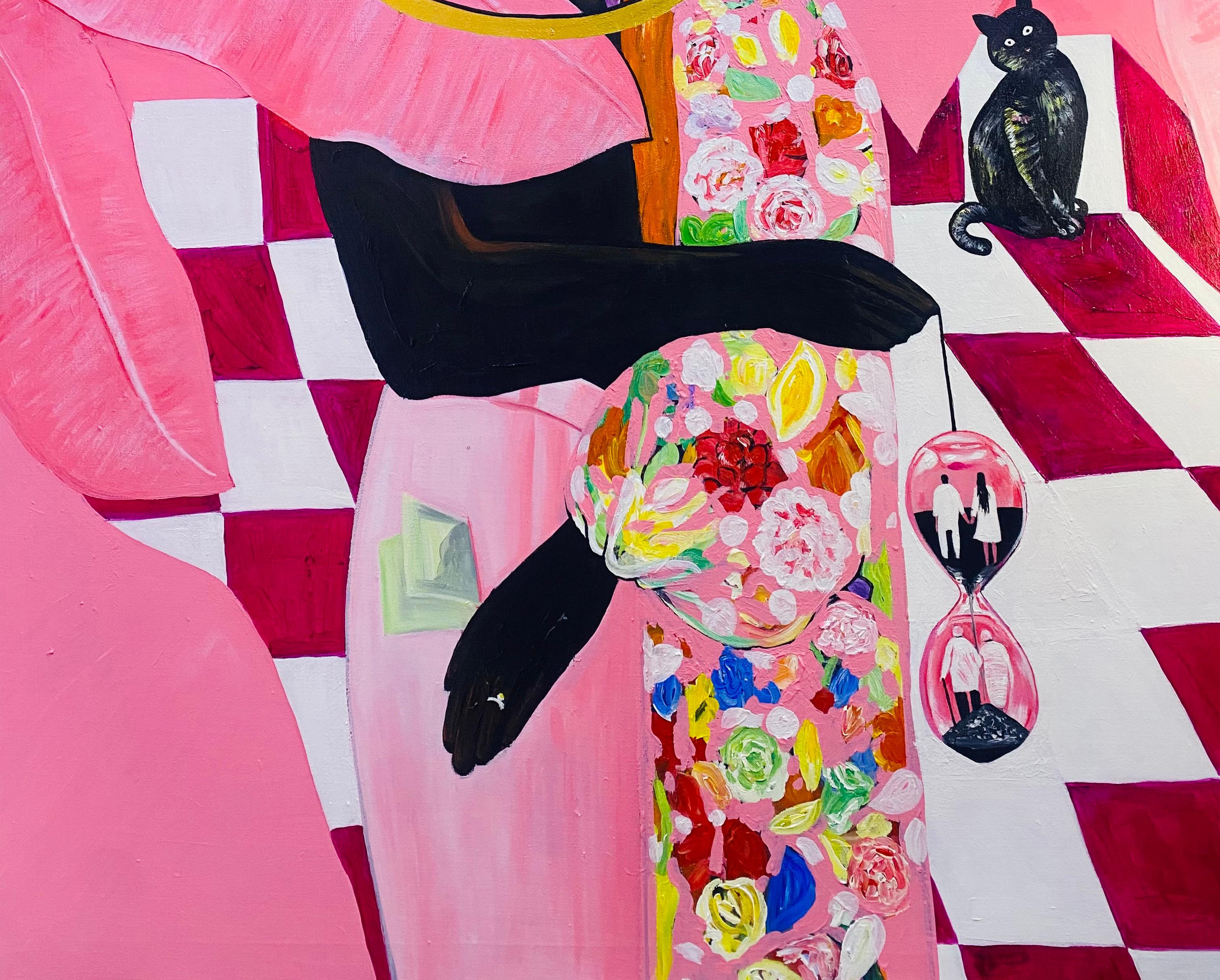 GenZ Lovers -21° secolo, Contemporaneo, Astrazione figurativa, Africa, Coppia - Painting Espressionista di Olajide Kuti