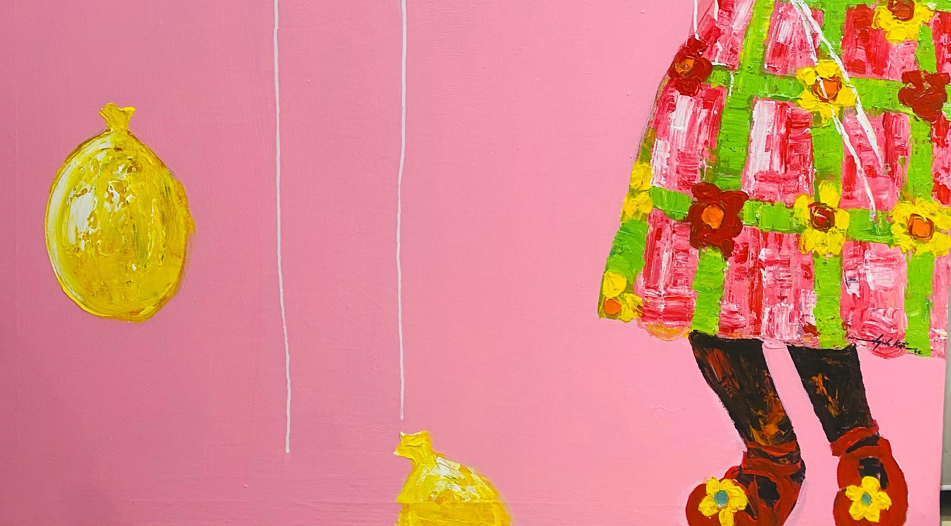 Hope Not Lost - 21. Jahrhundert, Zeitgenössisch, Figurative Abstraktion, Ballon (Expressionismus), Painting, von Olajide Kuti
