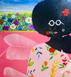 I'll Be With You - 21e siècle, Contemporain, Abstraction figurative, Floral