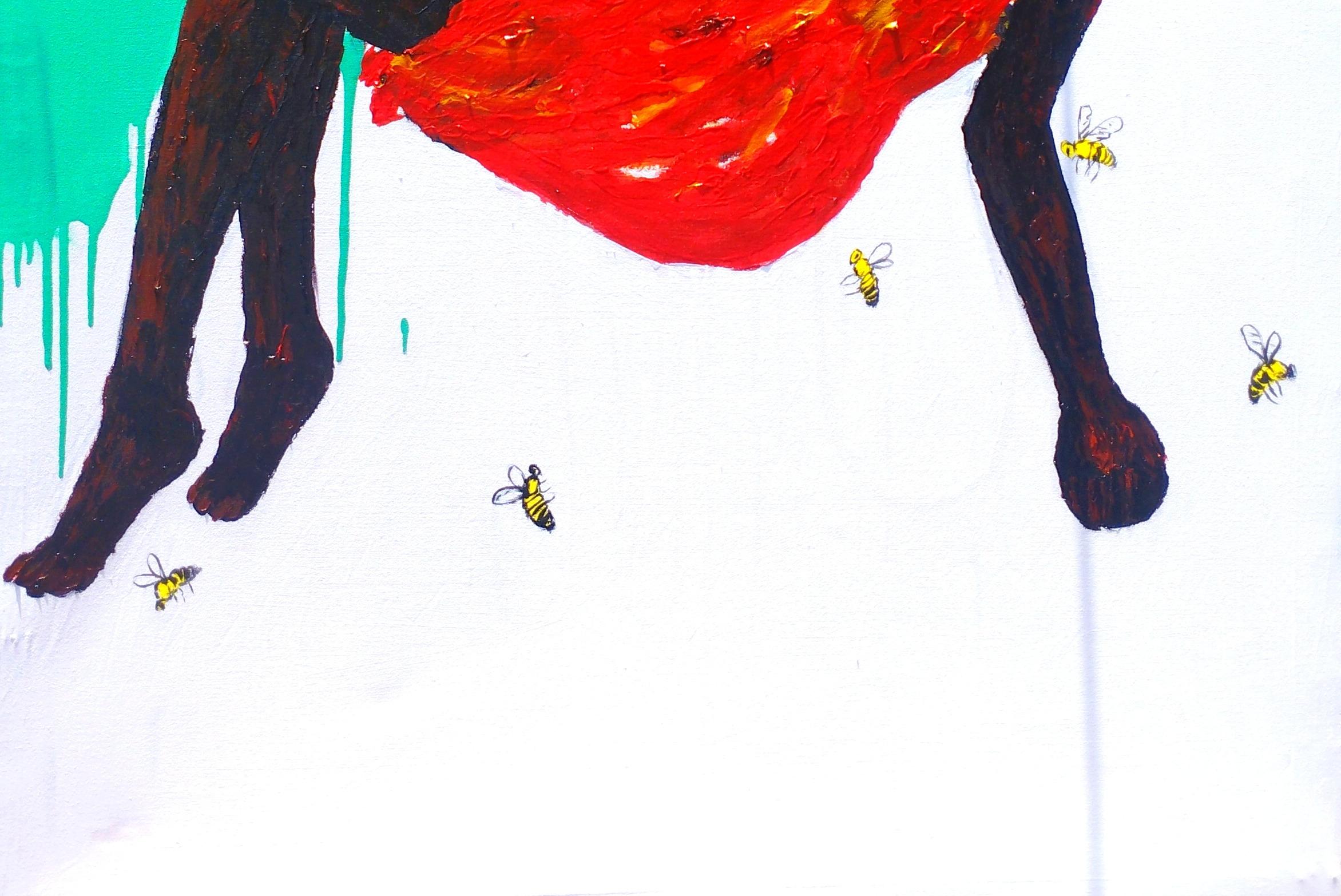 Let The Poor Breathe -21° Secolo, Contemporaneo, Astrazione figurativa, Africa - Painting Espressionista di Olajide Kuti