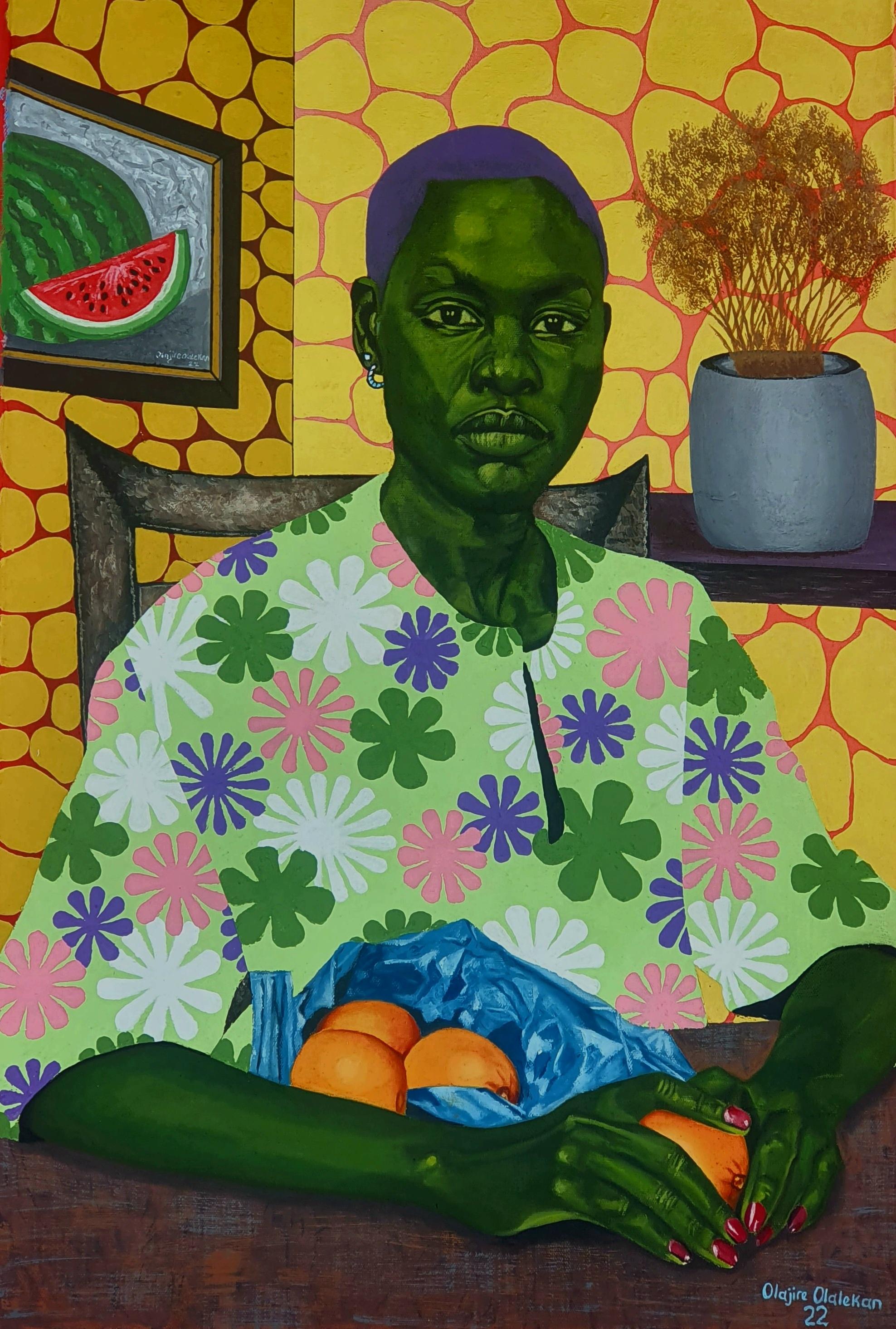 Olajire Olalekan Portrait Painting - Eso (Fruit)