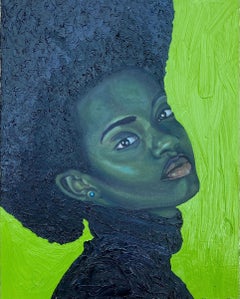 I Found My Peace - 21st Century, Contemporary, Realist Portrait, Black Woman