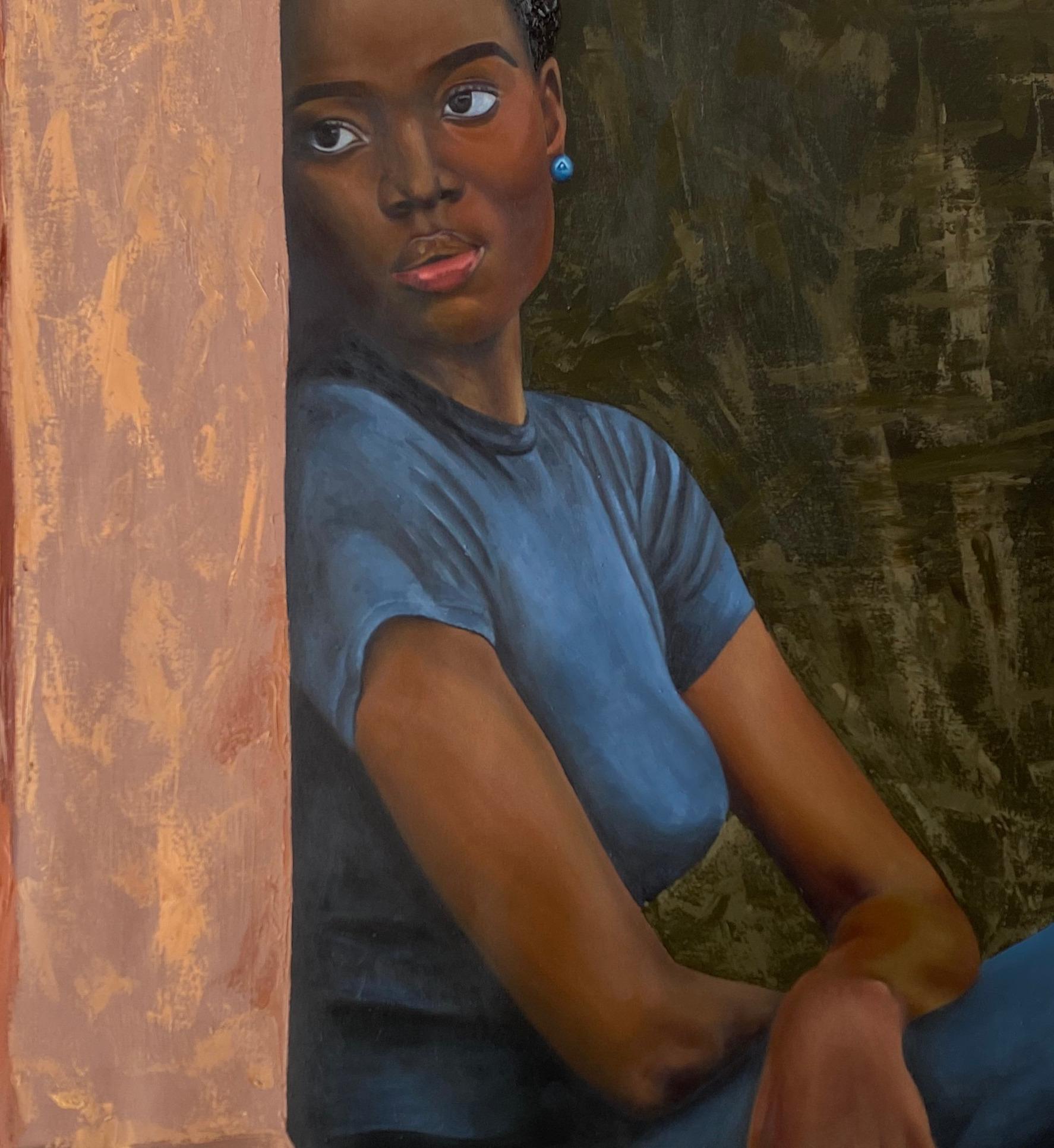 Love Never End - 21st Century, Contemporary, Realist Portrait, Black Woman For Sale 1
