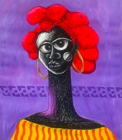 Hibiscus - Siglo XXI, Contemporáneo, Pintura figurativa, Técnica mixta, Mujer