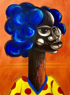 Lady With Blue Hair