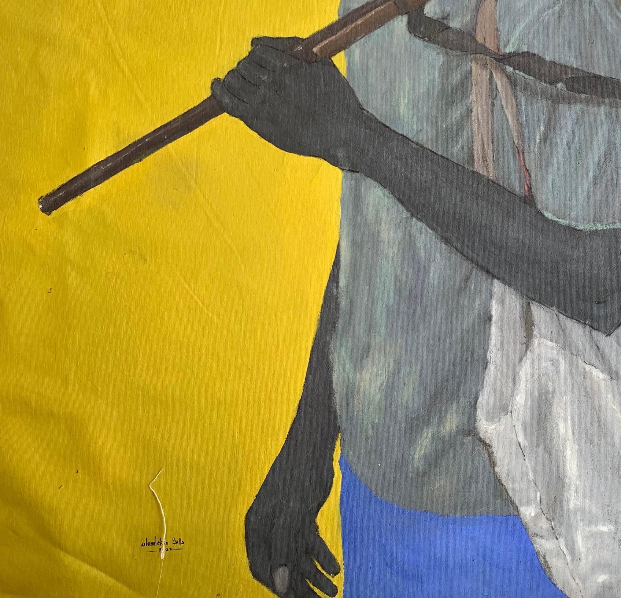 Storia d'avventura 1 - Portrait Painting Giallo di Olamilekan Bello