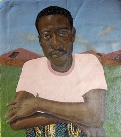 Ben (Agua en el agujero) -Siglo XXI, Contemporáneo, Figurativo, Paisaje, Hombres