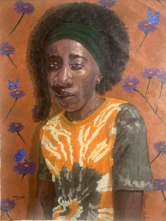 Solitario Con Pensamientos 2 - Siglo XXI, Contemporáneo, Retrato Figurativo, Mujer