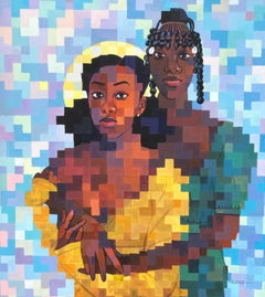 Abiyamo (Madres que nutren) - Siglo XXI, Contemporáneo, Figurativo, Píxel
