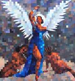 Una oda a la libertad -Siglo XXI, Contemporáneo, Figurativo, Pixelado, Mujeres desnudas