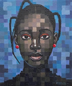 Corone Culturali 3 - 21° secolo, Contemporaneo, Figurativo, Pixelato, Donne