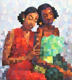 Solidaridad fraternal -Siglo XXI, Contemporáneo, Figurativo, Píxel, Amor, Mujer