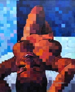 Templo de Dios 1 - Siglo XXI, Contemporáneo, Figurativo, Pixelado, Mujer, Desnudo