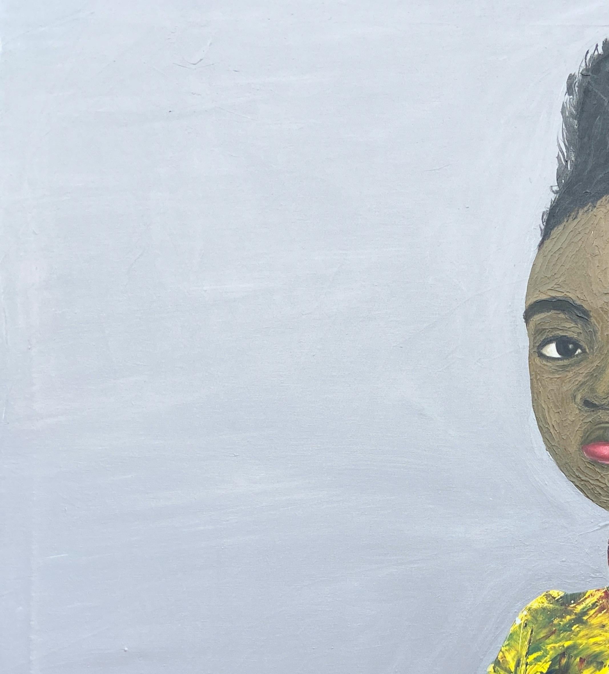 Bellezza africana -21° secolo contemporaneo, Ritratto figurativo, Donne, Africa - Painting di Olaniyi Timothy