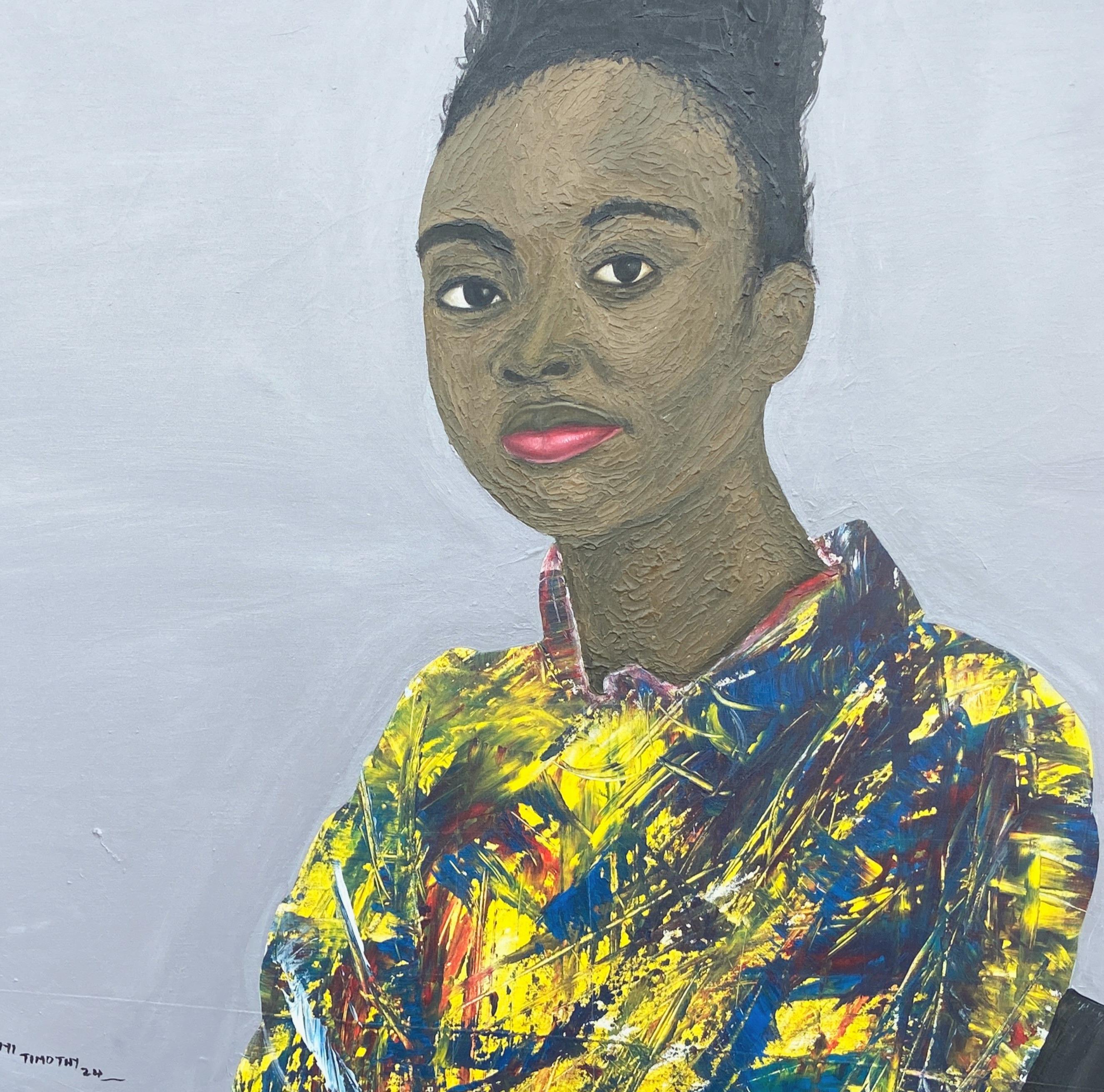 Bellezza africana -21° secolo contemporaneo, Ritratto figurativo, Donne, Africa in vendita 1