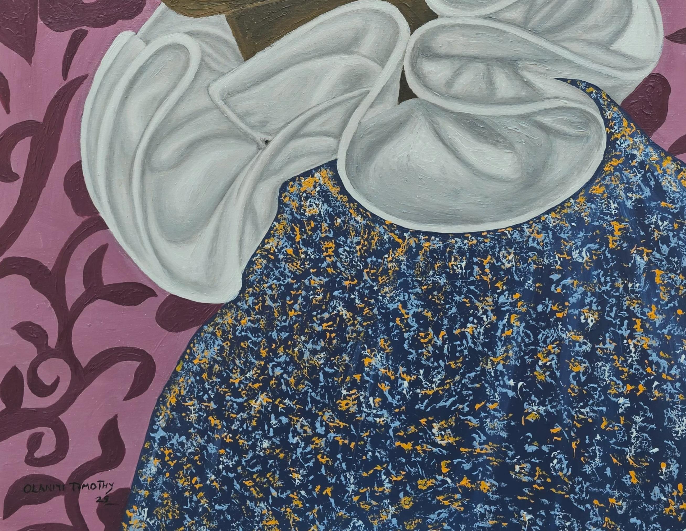 Black Royalty - 21st Century Contemporary, Figurative Portrait, Women, Modern - Expressionist Painting by Olaniyi Timothy