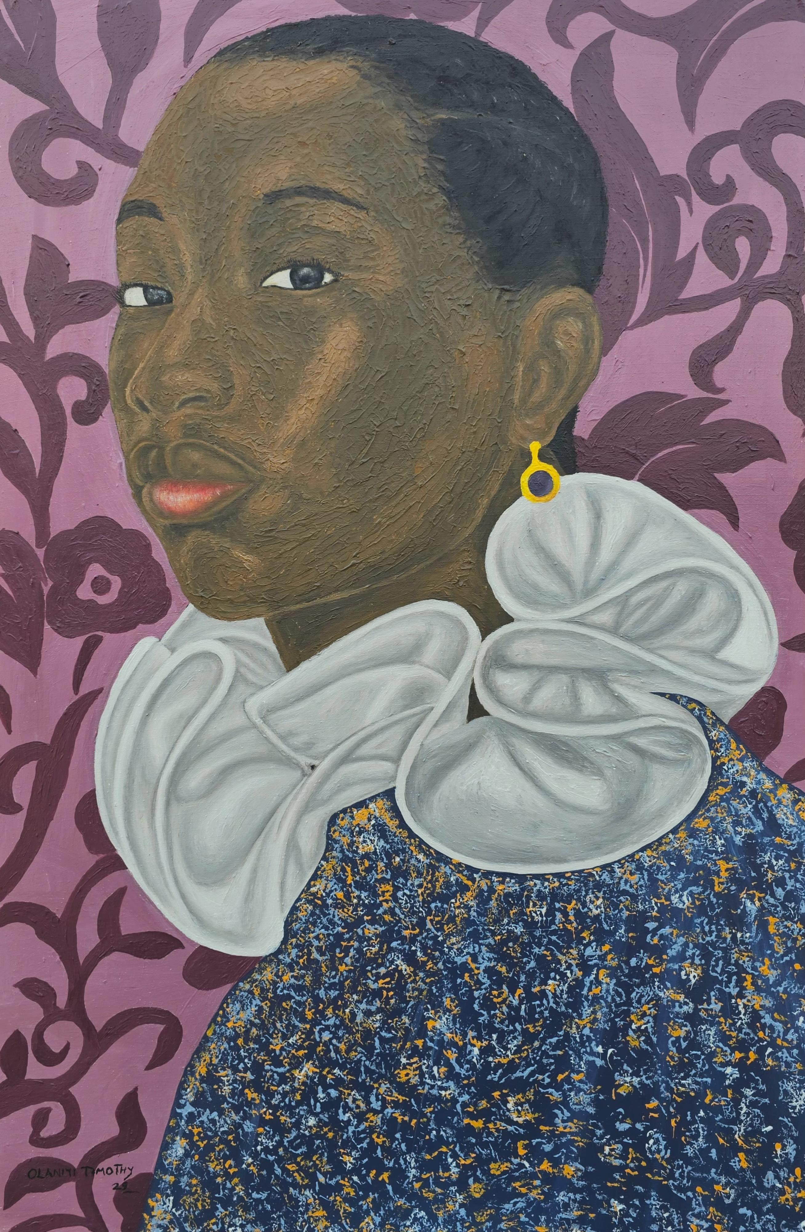 Olaniyi Timothy Figurative Painting - Black Royalty - 21st Century Contemporary, Figurative Portrait, Women, Modern