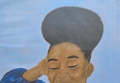 Embracing the Past: Realist Acrylic Painting, Unframed, 21st Century