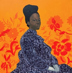 En su soledad - Siglo XXI Contemporáneo, Figurativo, Retrato, Mujer, Moderno