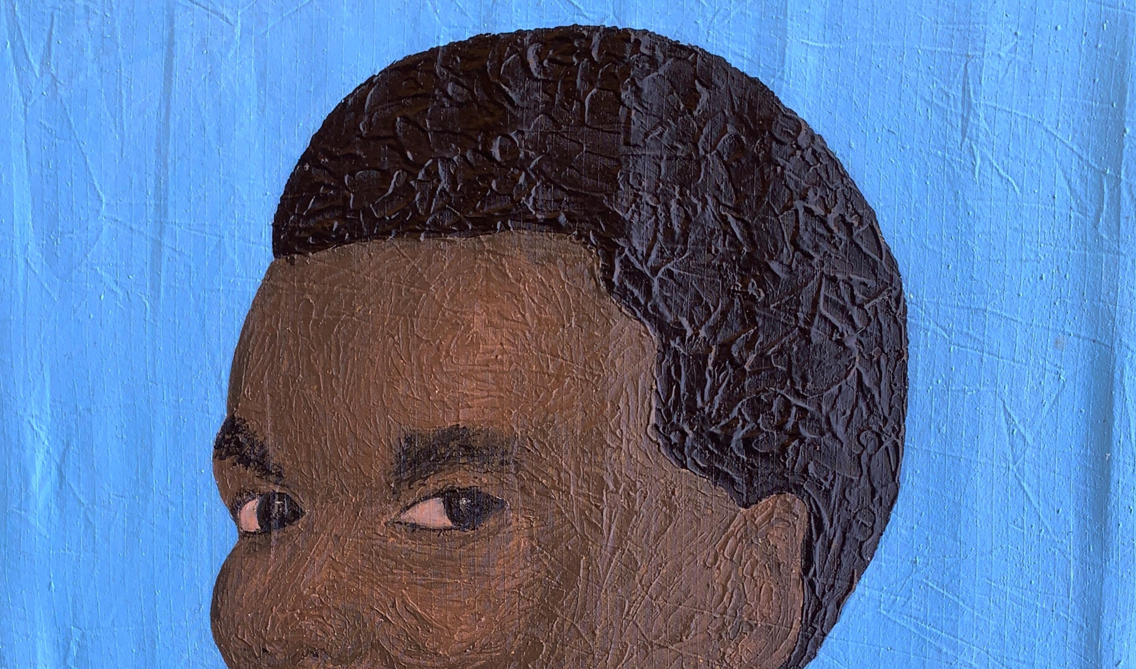 Mind Emancipation 3 -21st Century Contemporary, Figurative, Portrait, Modern Men – Painting von Olaniyi Timothy