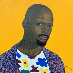 Never Say Die -21st Century Contemporary, Figurative Portrait, Africa Men Modern