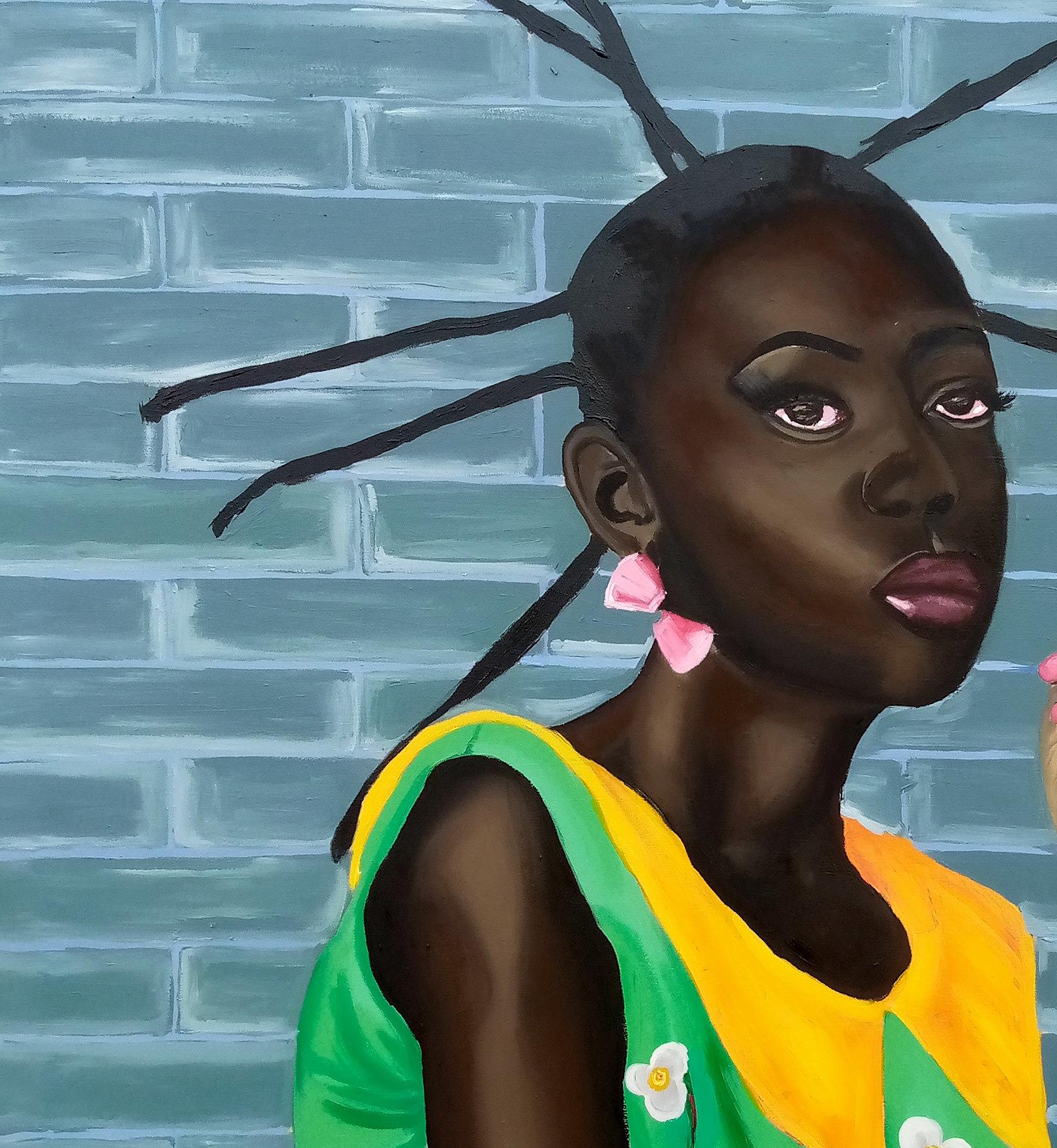La beauté à l'intérieur - Painting de Olaosun Oluwapelumi